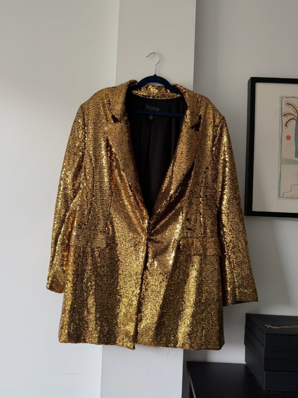 Eloquii Gold Sequin Blazer